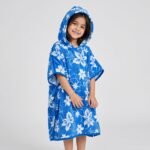 Blue Blossom Kids Hooded Poncho Towel