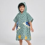 Green Garden Kids Hooded Poncho Towel